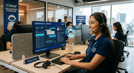 FOTO ILUSTRATIVA DEL USO DE IA EN EL SERVICIO AL CLIENTE