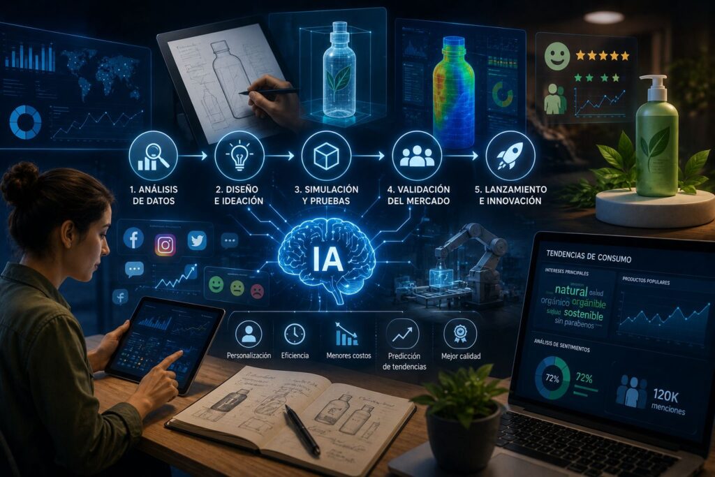 Innovación impulsada por inteligencia artificial para crear productos mas eficientes y personalizados