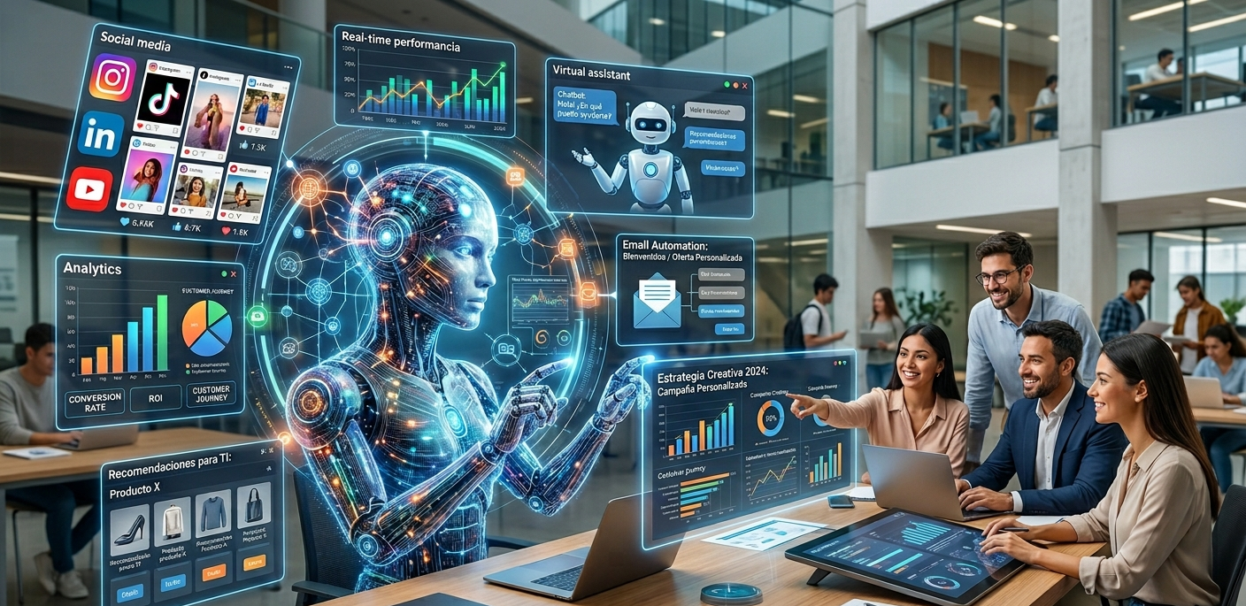 Colaboración entre la inteligencia artificial y el talento humano en el ámbito del marketing